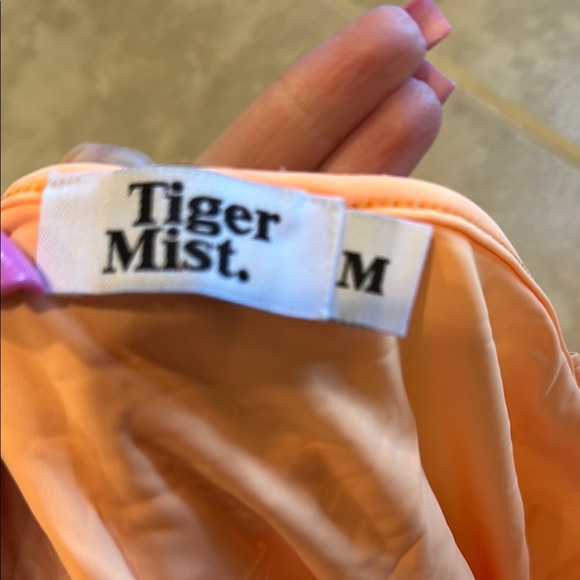 Floral Off-Shoulder Dress w/ orange slip under neath - Picture 6 of 6